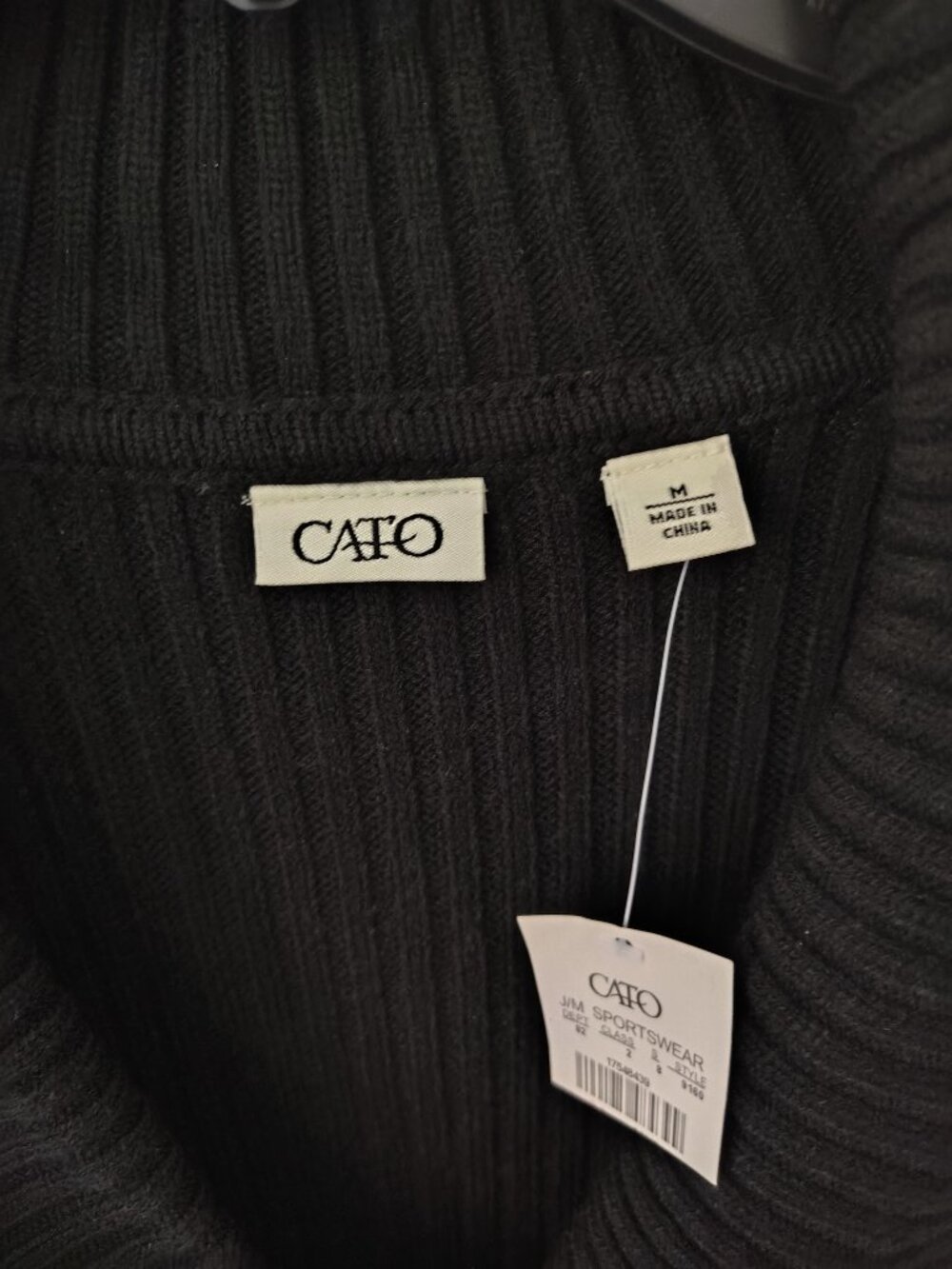 Cato A-line Design Black Sweater, size medium - Picture 5 of 9